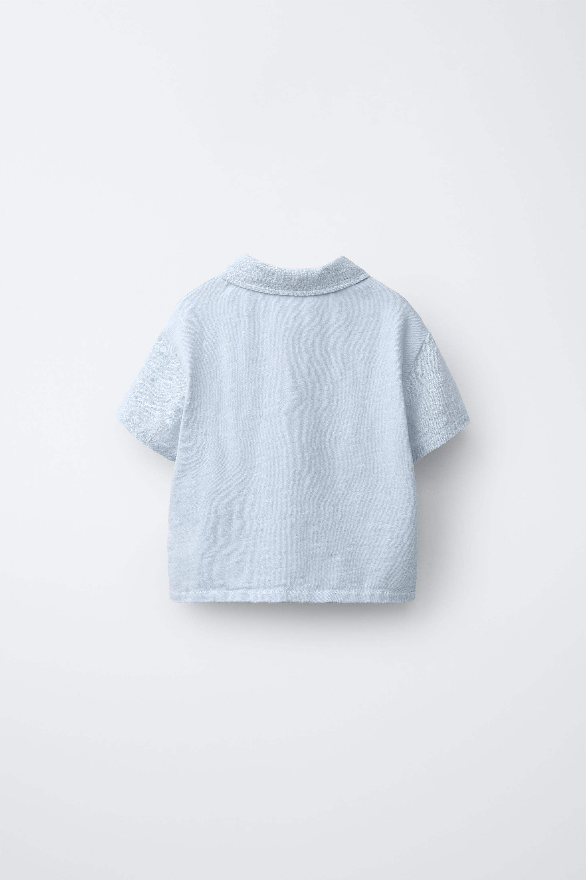 CHEMISE TEXTURÉE BIMATIÈRE À COL POLO